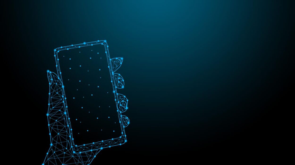 polygonal 3d smartphone gps navigation location app travelling concept phone navigator pin dark blue background smart technology digital illustration