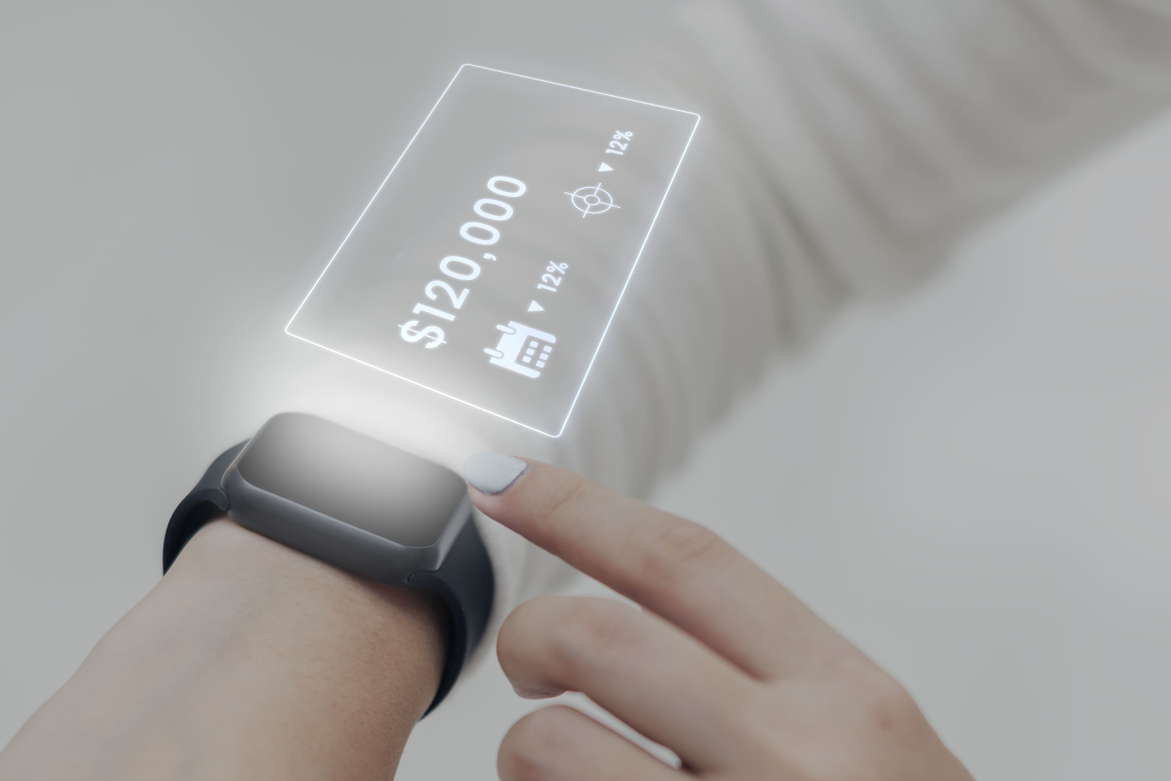 cashless payment holographic smartwatch future technology